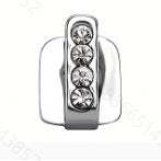 Three-piece silver zircon Teeth Joint hip hop grill set electroplated metal accessory