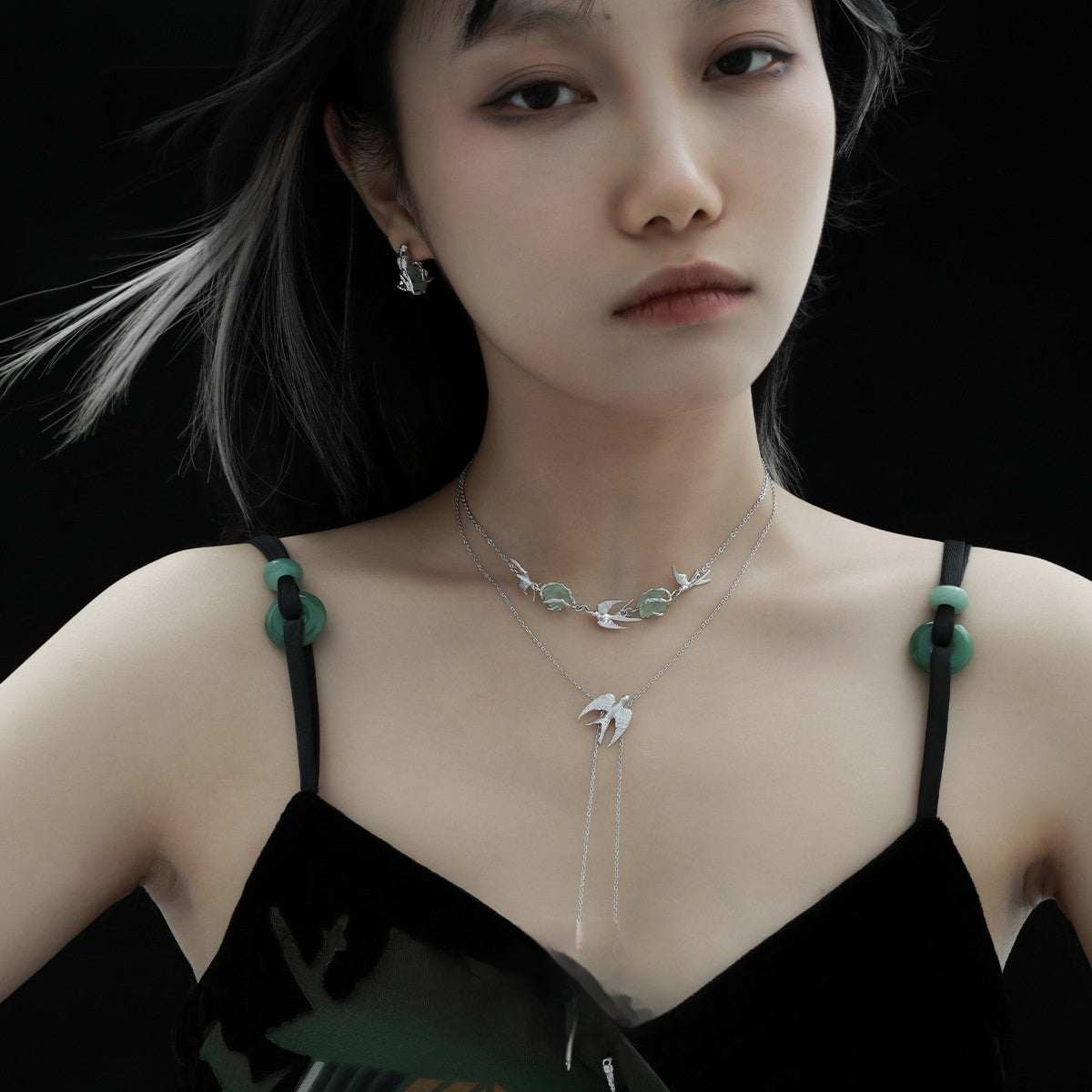 Flying Bird Fluorite Necklace