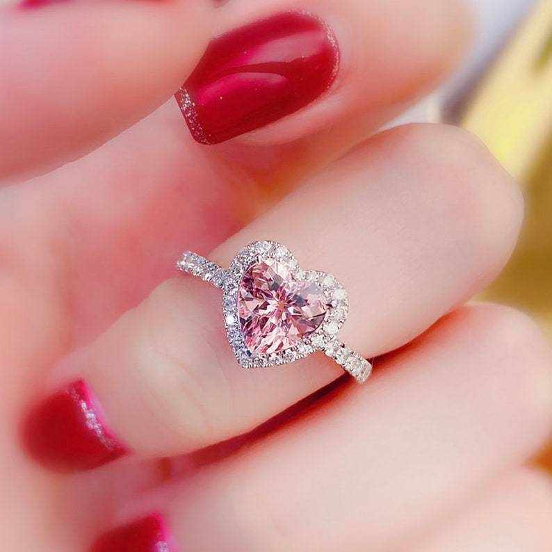Womens Engagement Pink Diamond
