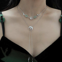 Flying Bird Fluorite Necklace