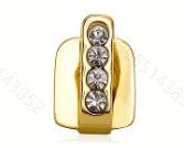 gold zircon teeth joint with rhinestones three-piece hip hop set