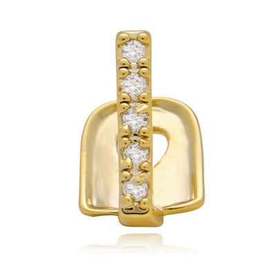 Gold Teeth Joint with rhinestone detail for hip hop style