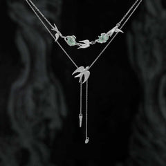 Flying Bird Fluorite Necklace